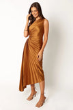 Kleo One Shoulder Maxi Dress Golden Ochre