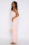 Shes A Masterpiece Lace Maxi Dress Pink