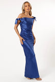 Selma Off Shoulder Maxi Dress Blue