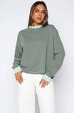 Touchdown Long Sleeve Tee Green Stripe