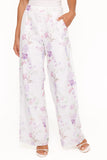 Adams Fitted Pant Purple Floral