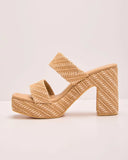 Kaima Raffia Platform Heeled Sandal