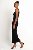 Aspen Button Up Knit Dress Black