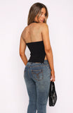 Youre On Your Own Halter Top Black