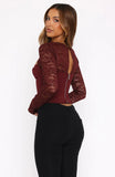 Boys Cry Long Sleeve Bustier Wine