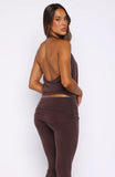 On Display Halter Top Chocolate