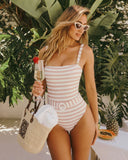 Tan Lines Striped One Piece Swimsuit