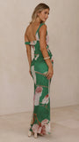 Lena Maxi Dress Green Floral