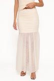 Susan Mesh Drop Waist Skirt Yellow