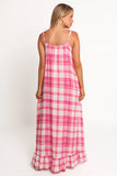 Perle Maxi Dress Pink Check