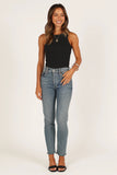 Ari Ribbed Tank Top Black
