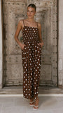 Balina Maxi Dress Chocolate Polka