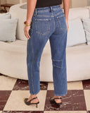 Ollie Stretch High Rise Barrel Pintuck Jeans
