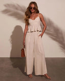 Pipper Linen Peplum Top