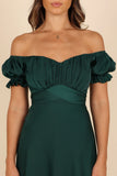 Mickenna Sweetheart Frill Midi Dress Emerald