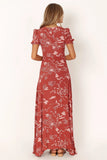Franklin Maxi Dress Rust Floral