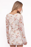 Everlyn Long Sleeve Mini Dress Cream Floral