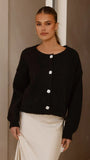 Zelara Knit Cardigan Black