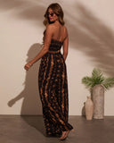 Markey Abstract Strapless Jumpsuit