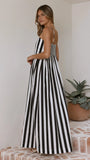 Pippa Maxi Dress Black Stripe