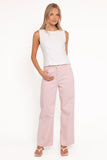Ailis Wide Leg Jean Dusty Pink