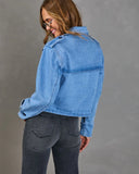 Sable Hour Double Breasted Denim Trench