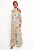 Hilary Pleated Maxi Dress Garden Floral