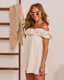 Jesella Polka Dot Off Shoulder Romper