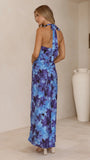 Oralia Maxi Dress Blue Floral