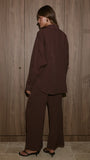 Zaila Long Sleeve Shirt Burgundy White Stripe