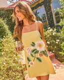Blossom Society Embroidered Floral Mini Dress