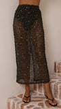 Verlo Sequins Maxi Skirt Black
