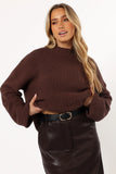 Katty Knit Sweater Chocolate Brown