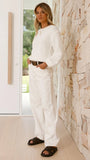 Carmel Knit White
