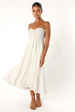 Dayton Strapless Midi Dress White