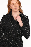 Niqui Long Sleeve Romper Black Cream