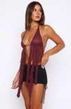 Bright Lights Halter Top Cherry Cola