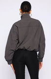 Cool Vibe Funnel Neck Jacket Steel