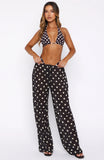 Croatian Coast Pants Choc Cream Polka Dot