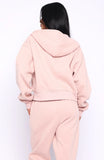 Cant Miss It Boxy Zip Front Hoodie Dusty Pink