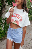 The Tropics Graphic Tee White