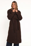 Goodie Shearling Coat Chocolate