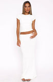 Millionaire Knit Maxi Skirt White