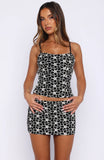 Flower Fields Top Black