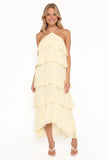 Jonia Halterneck Maxi Dress Butter Yellow