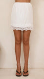 Davonne Lace Mini Skirt White