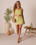 Sirinda Crochet Scallop Hem Top