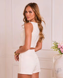 Pure Romance Raised Floral Brocade Corset Top