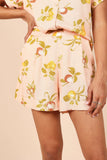 Cecily Tailored Shorts Pink Floral