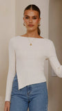 Isla Long Sleeve Top Cream